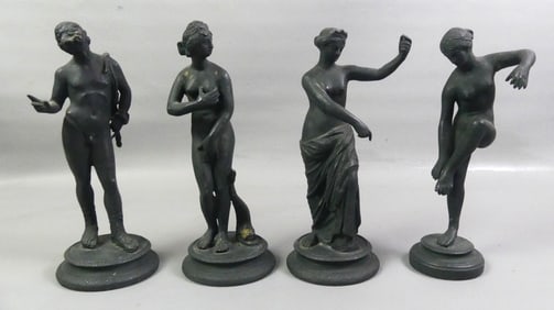 4 ANTIQUE BRONZE FIGURES
