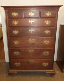 PERIOD TIGER MAPLE PENN. TALL CHEST