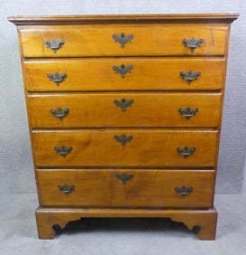 PERIOD N.E. TIGER MAPLE CHEST
