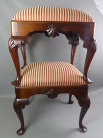 PAIR QUEEN ANNE STOOLS
