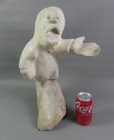 LARGE INUIT WHALE BONE ESKIMO