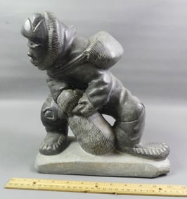 INUIT SCULPTURE - ESKIMO SIGNED TIVI