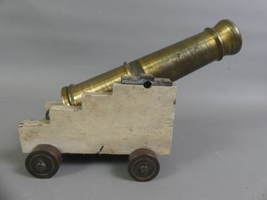 OLD BRASS SIGNAL CANNON