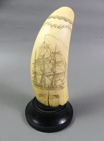 SCRIMSHAW WHALE TOOTH - TRUE LOVE