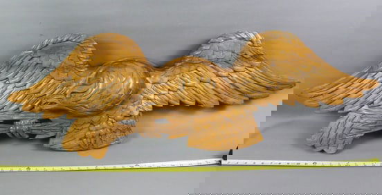LARGE WOOD EAGLE PLAQUE