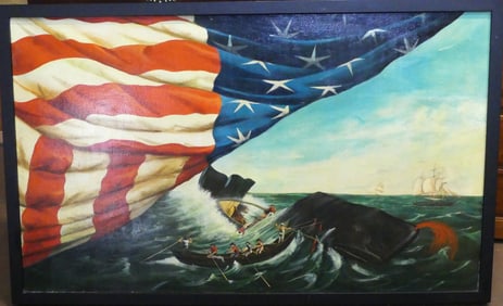 3 x 5 FT WHALING PAINTING