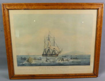 SOUTH SEA WHALE FISHERY PRINT 1825