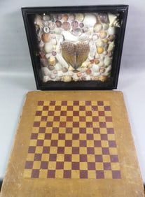 SEASHELL DISPLAY & CHECKERBOARD