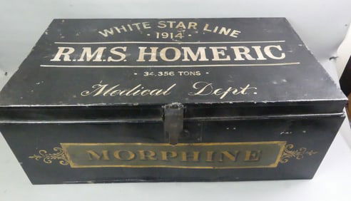 MORPHINE TIN MEDICAL SHIP BOX