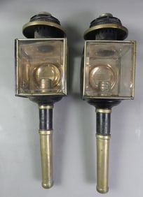 PAIR ANTIQUE CARRIAGE LANTERNS