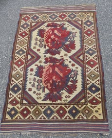 OLD AFGHAN TAJIK SCATTER RUG