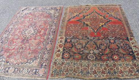2 ANTIQUE RUGS - AS IS