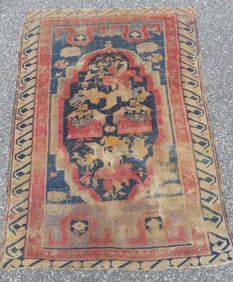 ANTIQUE SCATTER RUG - FIGURES