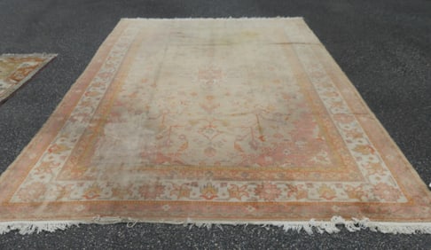 ANTIQUE TURKISH OUSHAK RUG 9 X 13 FT