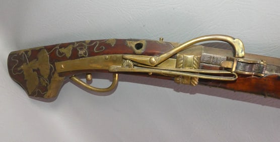 JAPANESE INLAID MATCHLOCK RIFLE CA 1700