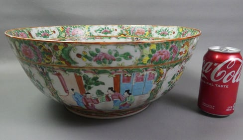 CHINESE ROSE MEDALLION PUNCHBOWL