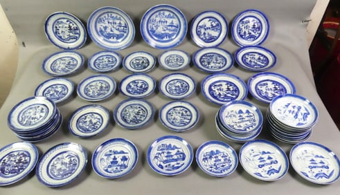 51 CHINESE EXPORT CANTON PLATES ETC.