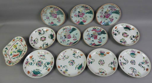 12 CHINESE ANTIQUE PLATES