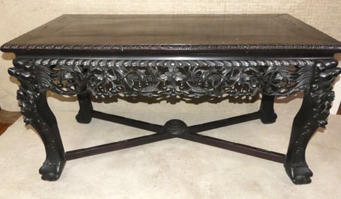 CARVED ANTIQUE CHINESE TABLE