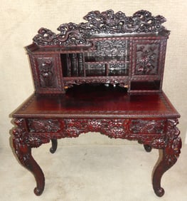 CARVED ANTIQUE CHINESE DESK