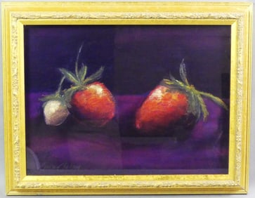 B. CHAISSON STILL LIFE PAINTING - STRAWBERRIES