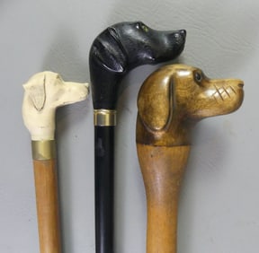 3 DOG HEAD CANES