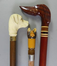 3 DOG HEAD CANES
