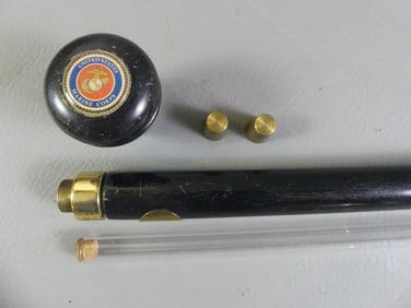 US MARINE CORPS FLASK CANE
