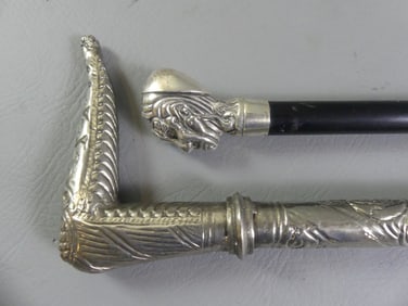2 SILVER CANES - ABSTRACT NUDES