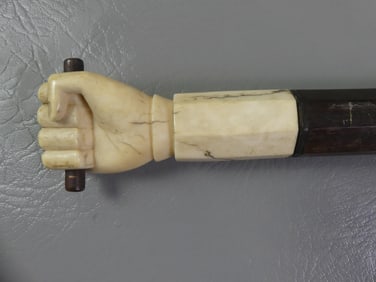 ANTIQUE CANE WITH BONE FIST