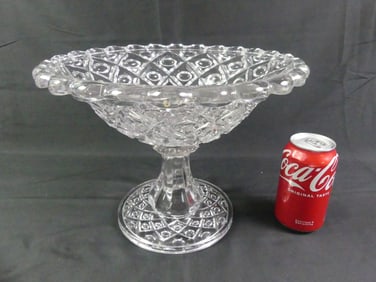 LARGE SANDWICH FLINT GLASS COMPOTE