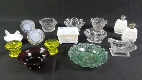 15 PCS SANDWICH GLASS ITEMS