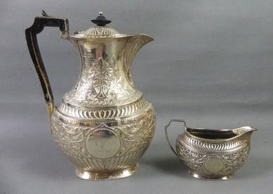 ENGLISH STERLING TEAPOT & CREAMER