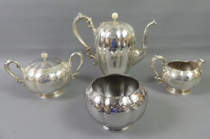 BAILEY STERLING 4 PIECE TEA SET