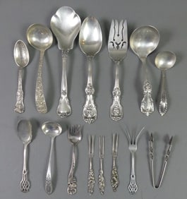 15 STERLING SILVER SERVING PCS