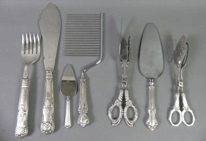 7 STERLING SERVING PIECES