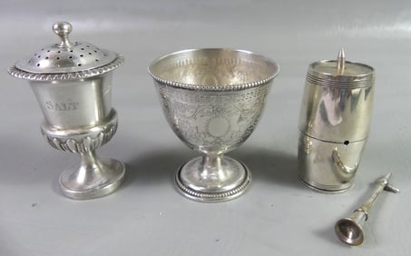 3 PIECES CHINA TRADE SILVER