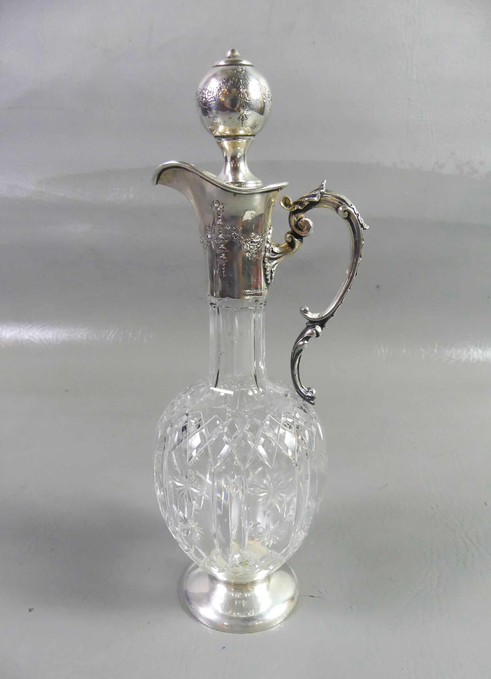 SILVER & CUT GLASS CLARET JUG (1 of 3)