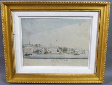 1824 BERMUDA PAINTING SIGNED HN