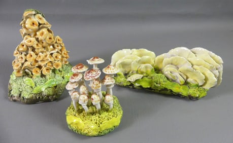 3 MARAVIGNA CERAMIC MUSHROOMS