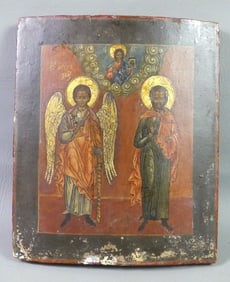 ANTIQUE WOOD ICON
