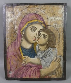 ANTIQUE WOOD ICON