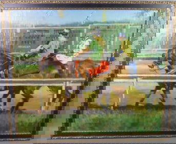 C. MICARELLI PAINTING - HORSE RACE