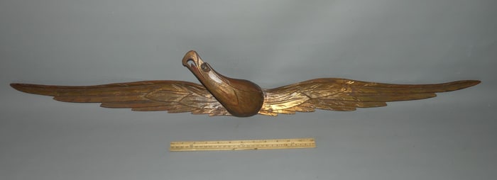 BELLAMY 4 FT. CARVED WOOD EAGLE