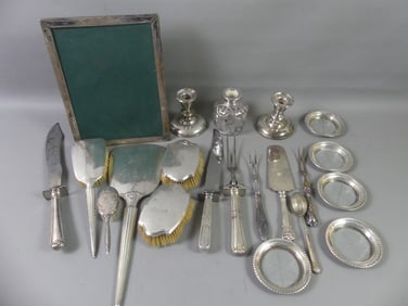 LOT WEIGHTED STERLING SILVER OBJECTS
