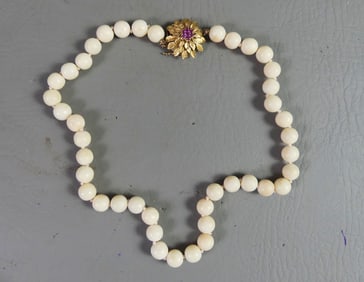 ANGEL SKIN CORAL 14K NECKLACE