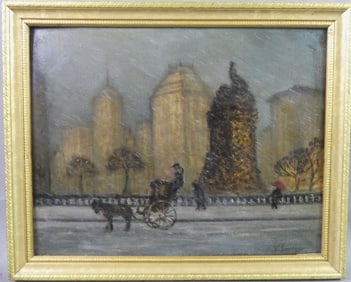 V. LAZAREV PAINTING - CENTRAL PARK