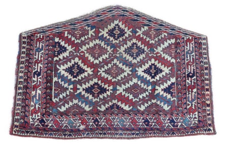 ANTIQUE TURKOMAN YAMUD RUG
