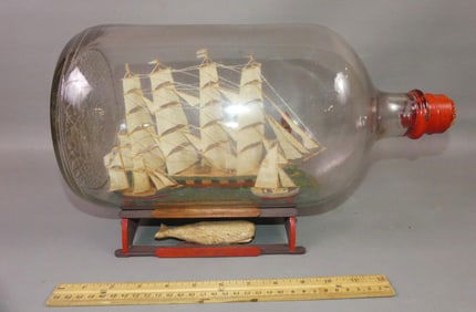 LARGE SHIP IN BOTTLE