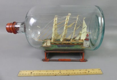 LARGE SHIP IN BOTTLE
